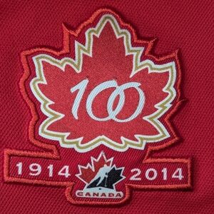Hockey Canada Golf Polo Shirt Mens Medium Nike Dri-Fit 100th Anniversary Red